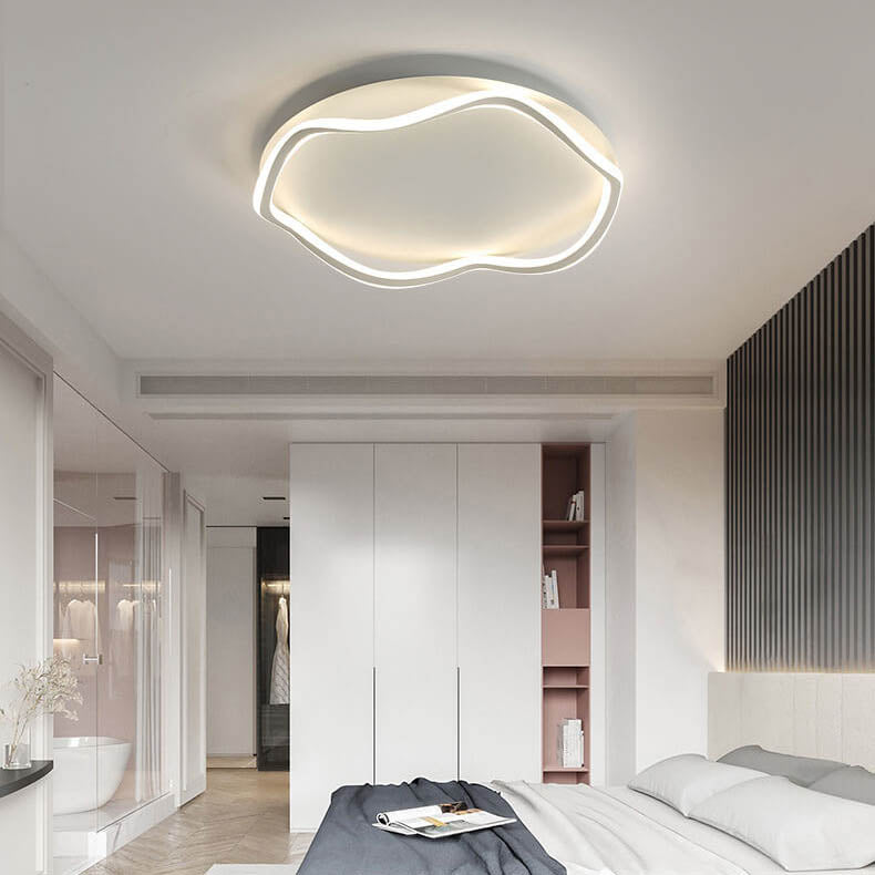 Modern Round Floral Lace LED Flush Mount Ceiling Light
