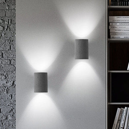 Industrial Cement Cylinder 1-Light Wall Sconce Lamp