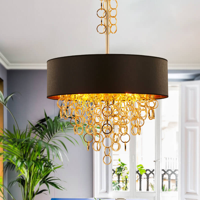 Modern Luxury Fabric Ring Tassel  3/4/5 Light Chandelier