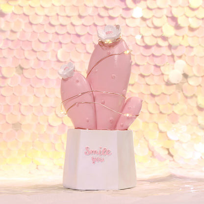 Cactus Dream Star Light Resin Ornament Night Light Table Lamp