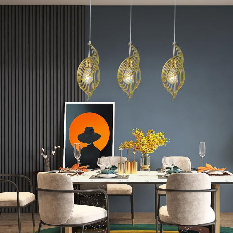 Nordic Creative Iron Sea Snail Shape  1-Light Pendant Light