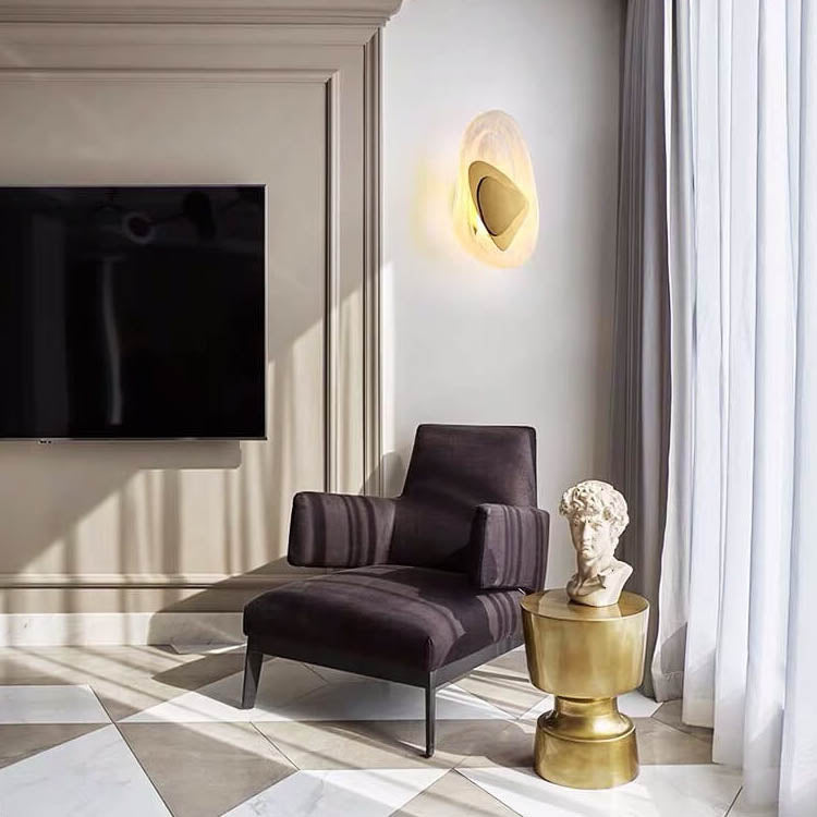 مصباح حائط LED بيضاوي الشكل بتصميم عصري إبداعي، مزود بضوء واحد 