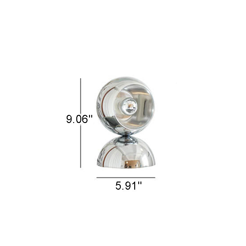Nordic Minimalist Chrome Metal Orb 1/2/3 Light Table Lamp