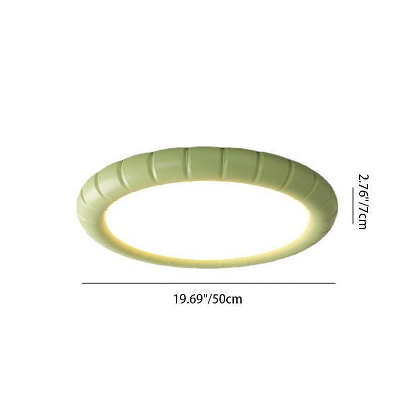 Nordic Modern Minimalist Resin Round LED Flush Mount Ceiling Light