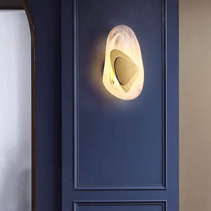 مصباح حائط LED بيضاوي الشكل بتصميم عصري إبداعي، مزود بضوء واحد 