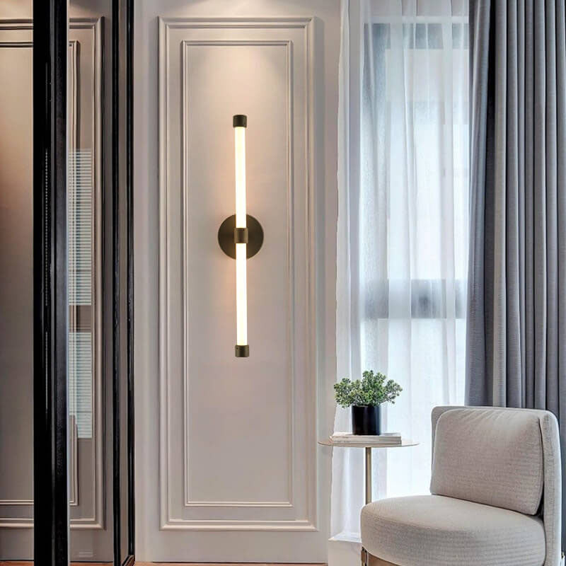 Modern Minimalist Tube Acrylic 1-Light LED Wall Sconce Lamp