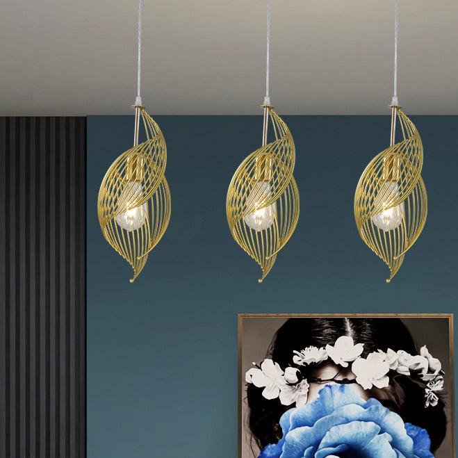 Nordic Creative Iron Sea Snail Shape  1-Light Pendant Light
