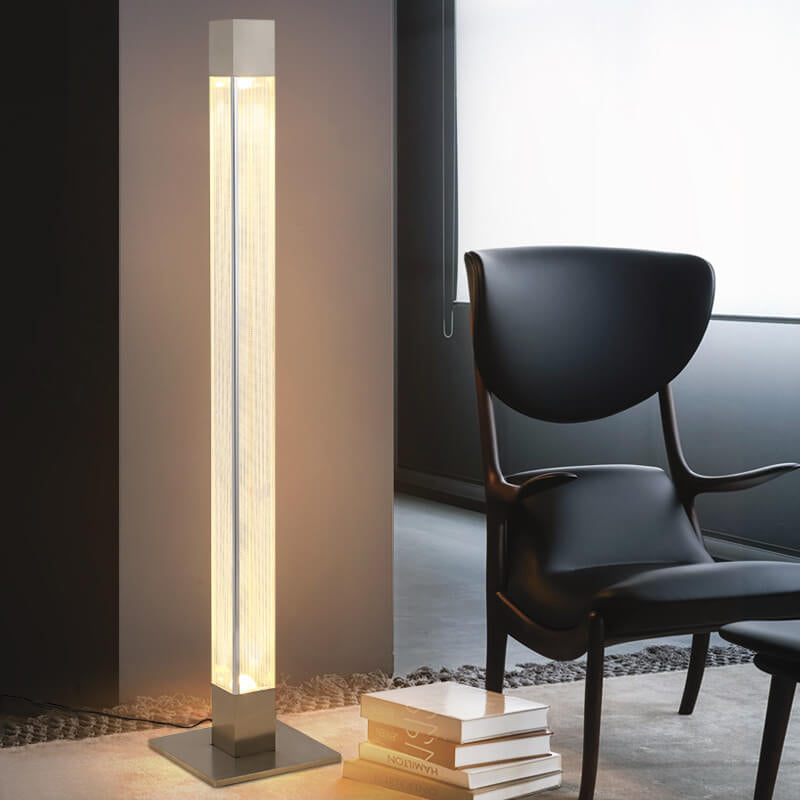 Modern  Acrylic Long Bar Column LED Standing Floor Lamp