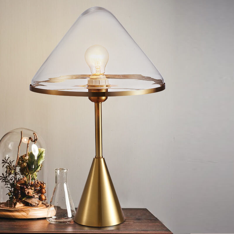 Nordic Creative Glass Triangle Shade 1-Light Table Lamp