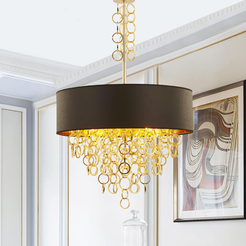 Modern Luxury Fabric Ring Tassel  3/4/5 Light Chandelier