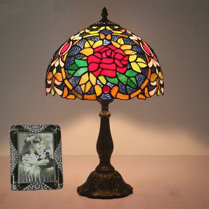 Tiffany European Blooming Flower 1-Light Table Lamp