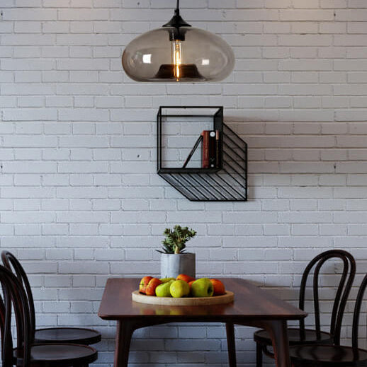 Creative Colored Glass Oval 1-Light Pendant Light