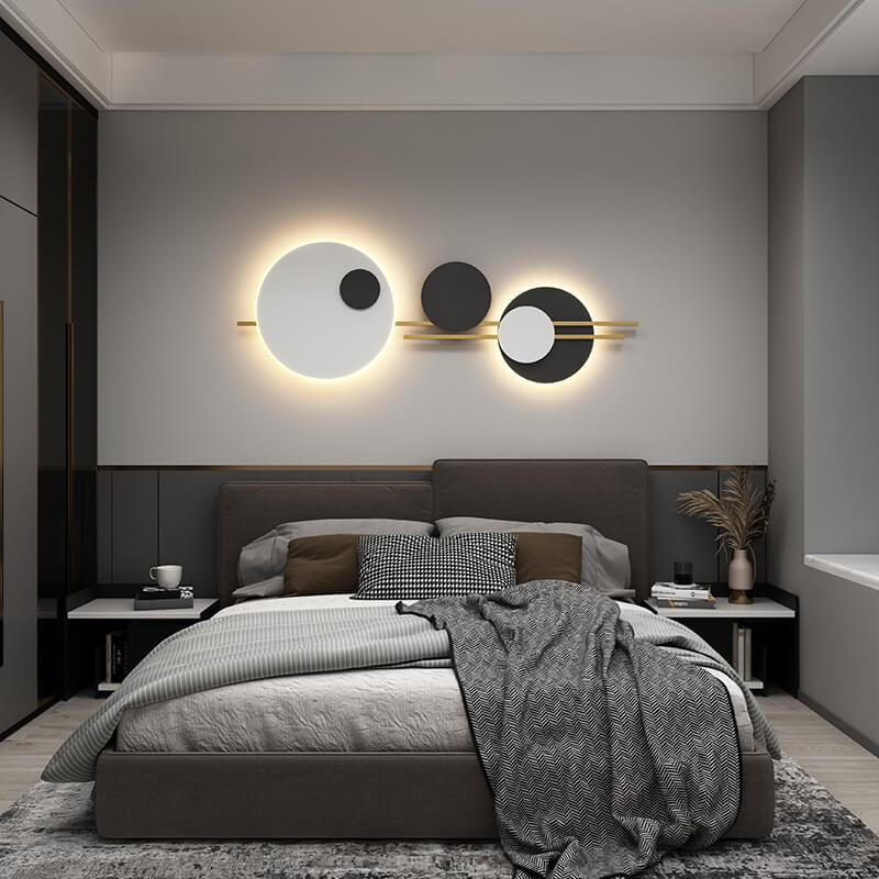 Modern Minimalist Round Metal LED Decorative Wall Mural Lamp