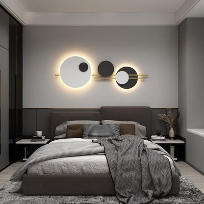 Modern Minimalist Round Metal LED Decorative Wall Mural Lamp