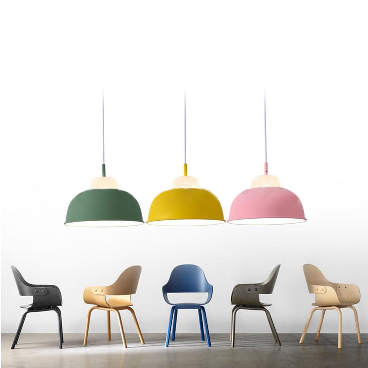 Modern Minimalist Macaron Iron 1-Light Pendant Light