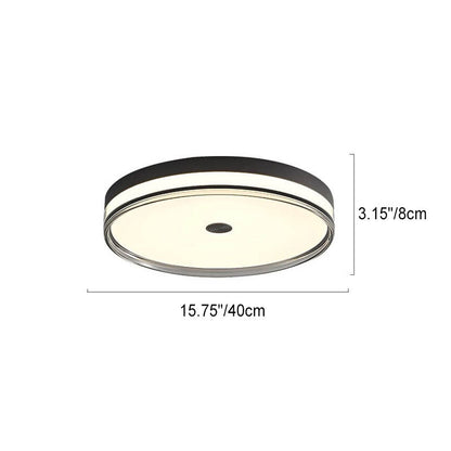 Modern Light Luxury All-Copper Circular LED Flush Mount Ceiling Light