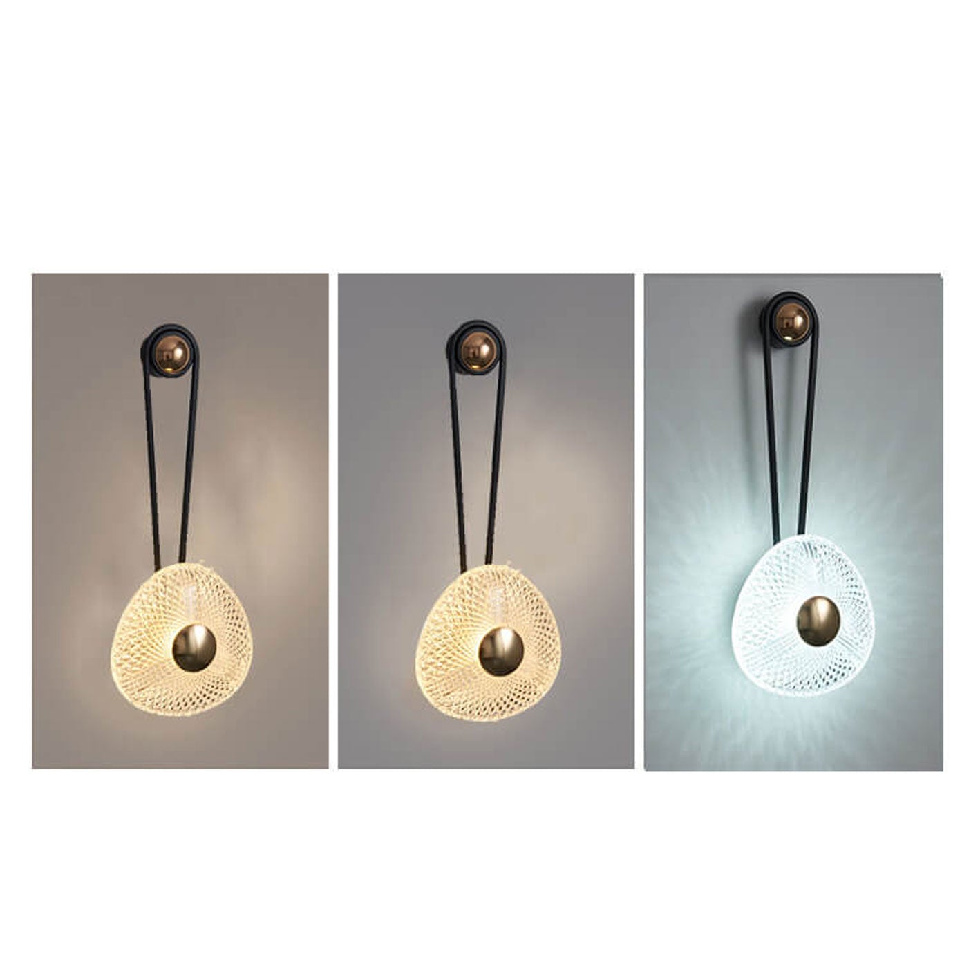 Nordic Light Luxury Wrought Iron Aluminum Round LED Wall Sconce Lamp