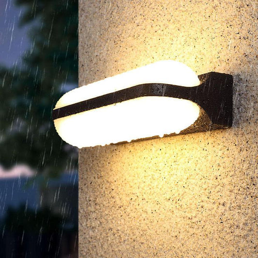 مصباح حائطي مقاوم للماء بإضاءة LED نصفية على شكل حلقة أسطوانية عتيقة 