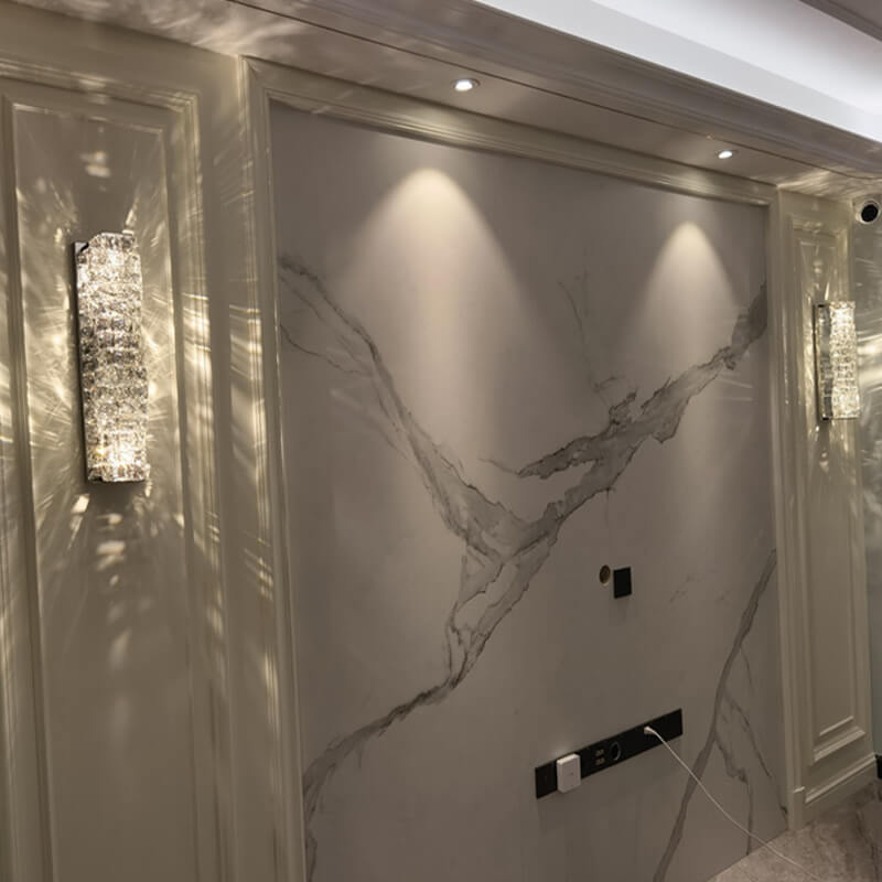 Modern Luxury Crystal Column LED Wall Sconce Lamp