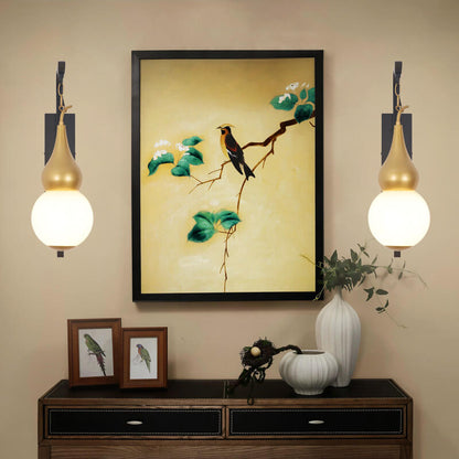 Modern Creative Glass Gourd 1-Light Wall Sconce Lamp