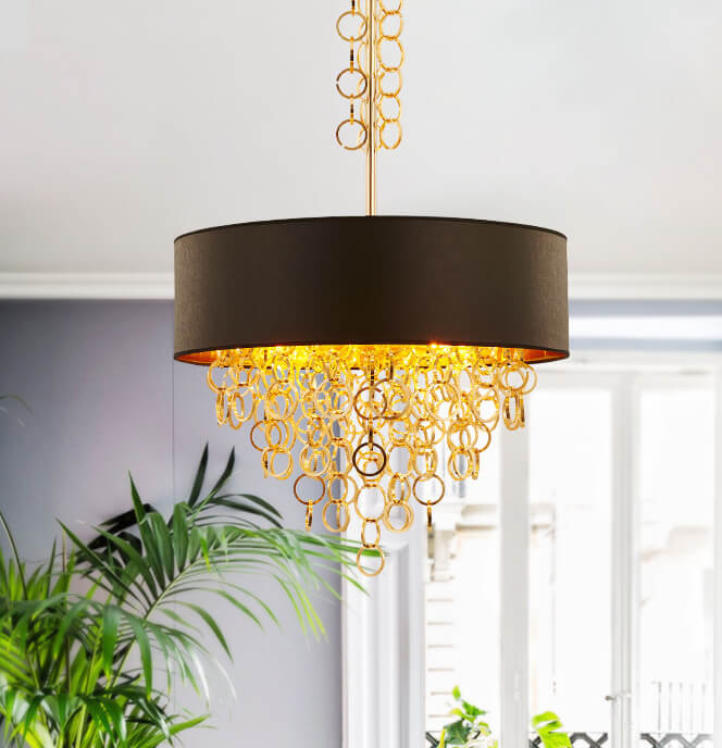 Modern Luxury Fabric Ring Tassel  3/4/5 Light Chandelier