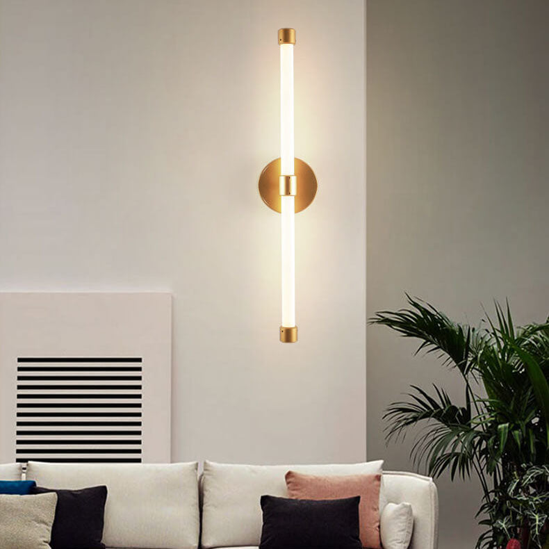 Modern Minimalist Tube Acrylic 1-Light LED Wall Sconce Lamp