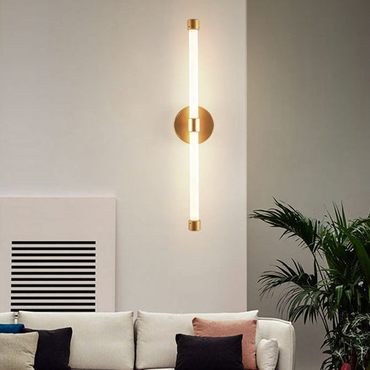 Modern Minimalist Tube Acrylic 1-Light LED Wall Sconce Lamp