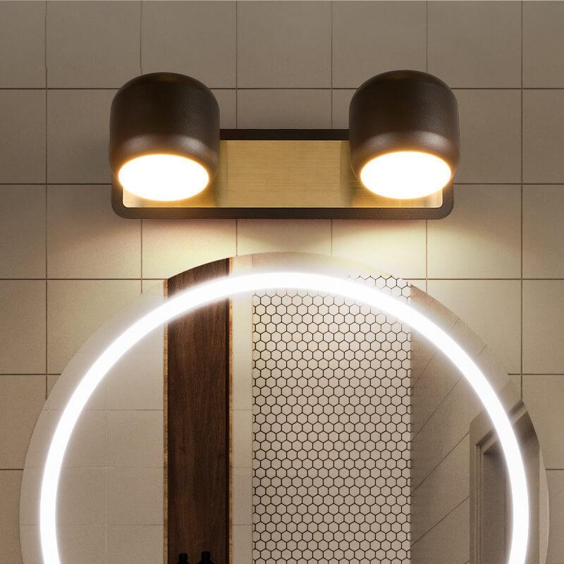 مصباح حائطي أمامي بمرآة LED بتصميم أسطواني عصري 