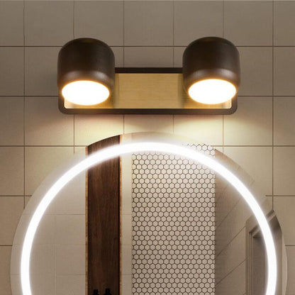 مصباح حائطي أمامي بمرآة LED بتصميم أسطواني عصري 