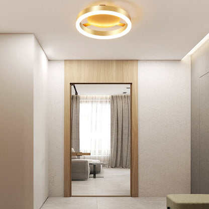 Modern Creative Square Round LED Semi-Flush Mount Ceiling Light