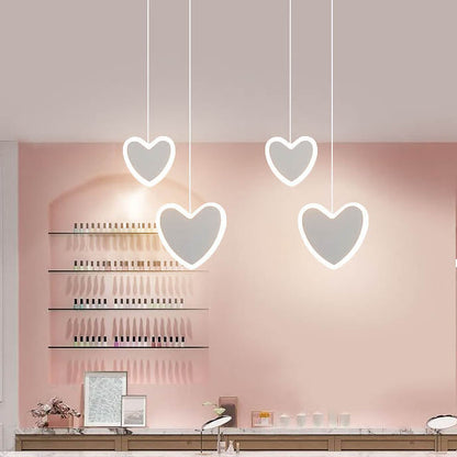 Nordic Creative Heart Shaped LED Pendant Light