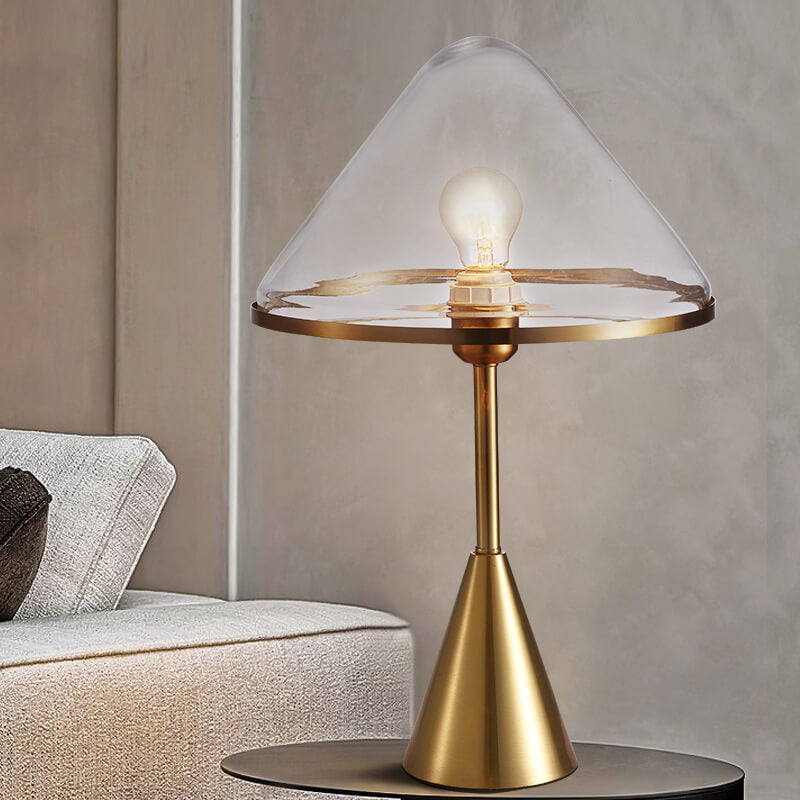 Nordic Creative Glass Triangle Shade 1-Light Table Lamp