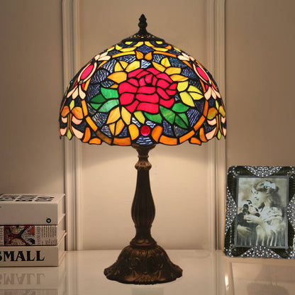 Tiffany European Blooming Flower 1-Light Table Lamp