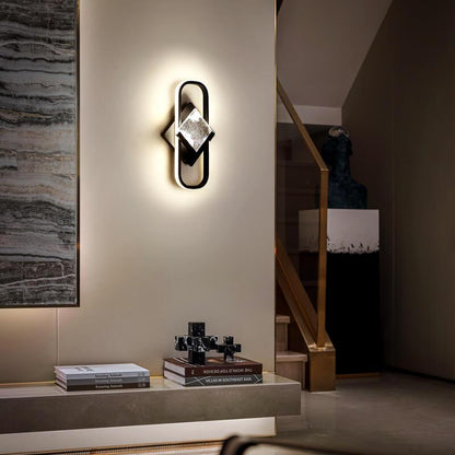 مصباح حائط LED على شكل حلقة بتصميم إبداعي نورديك، مزود بإضاءة واحدة 