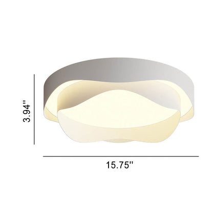 Modern Acrylic Round Creative Corrugated Design LED Flush Mount Light