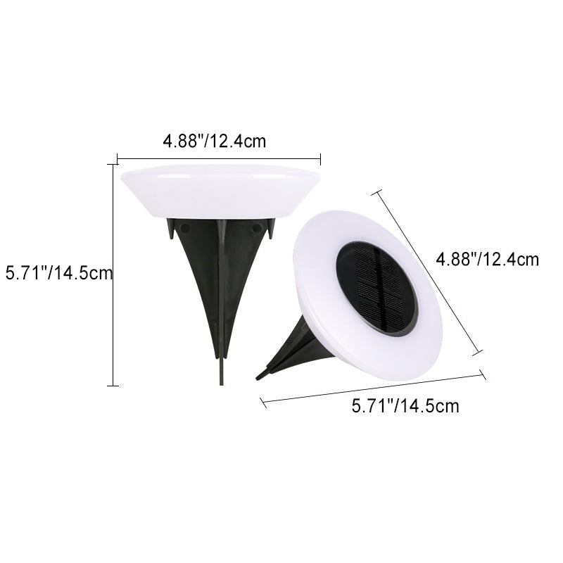 Modern Simplicity Solar Waterproof PP PS Round Conic LED Landscape Lighting Outdoor Light For Garden