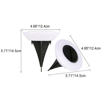 Modern Simplicity Solar Waterproof PP PS Round Conic LED Landscape Lighting Outdoor Light For Garden