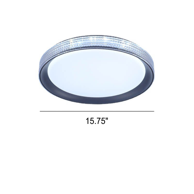 Modern Luxury Crystal Water Wave Diamond Circle LED Flush Mount Ceiling Light