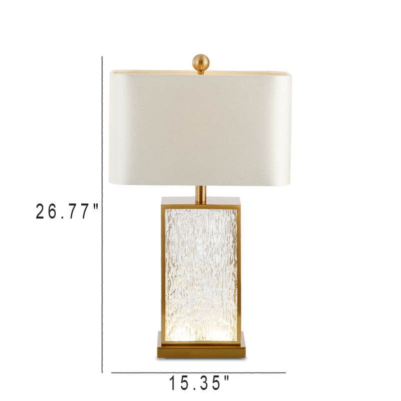 Simple Modern Glass Corrugated 1-Light Table Lamp