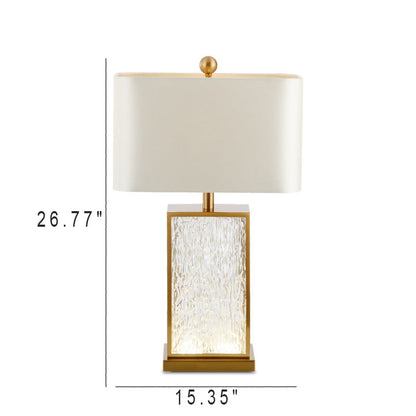 Simple Modern Glass Corrugated 1-Light Table Lamp