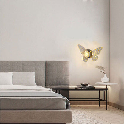 Modern Creative Gold Foil Acrylic Butterfly LED Wall Sconce Lamp