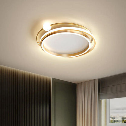 Modern Creative Circle Ring LED Flush Mount Ceiling Light