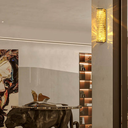 Modern Luxury Crystal Column LED Wall Sconce Lamp