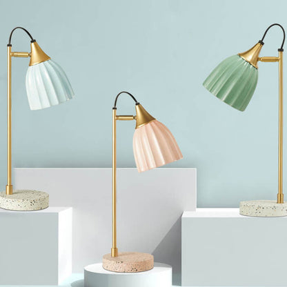 Nordic Ceramic Bell Shade 1-Light Table Lamp