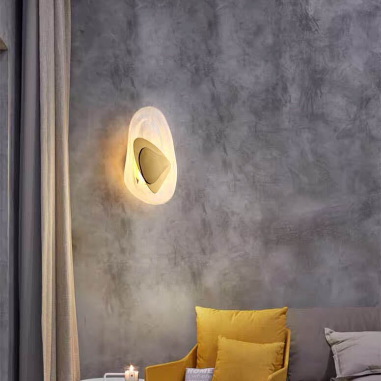 مصباح حائط LED بيضاوي الشكل بتصميم عصري إبداعي، مزود بضوء واحد 