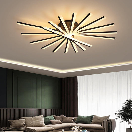 Nordic Creative Line 1灯 LED セミフラッシュマウントシーリングライト