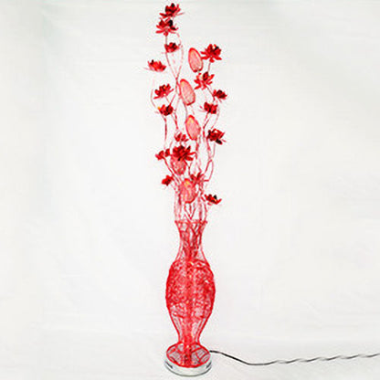 European Style Vase Flower Design Aluminum LED Standing Floor Lamp
