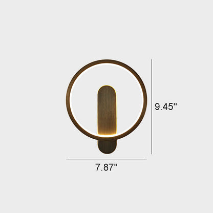 مصباح حائط LED دائري صناعي مصنوع بالكامل من النحاس 
