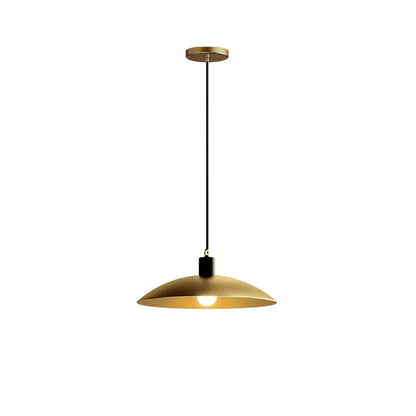 Nordic Minimalist Gold Color Copper 1-Light Pendant Light