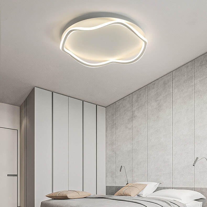 Modern Round Floral Lace LED Flush Mount Ceiling Light